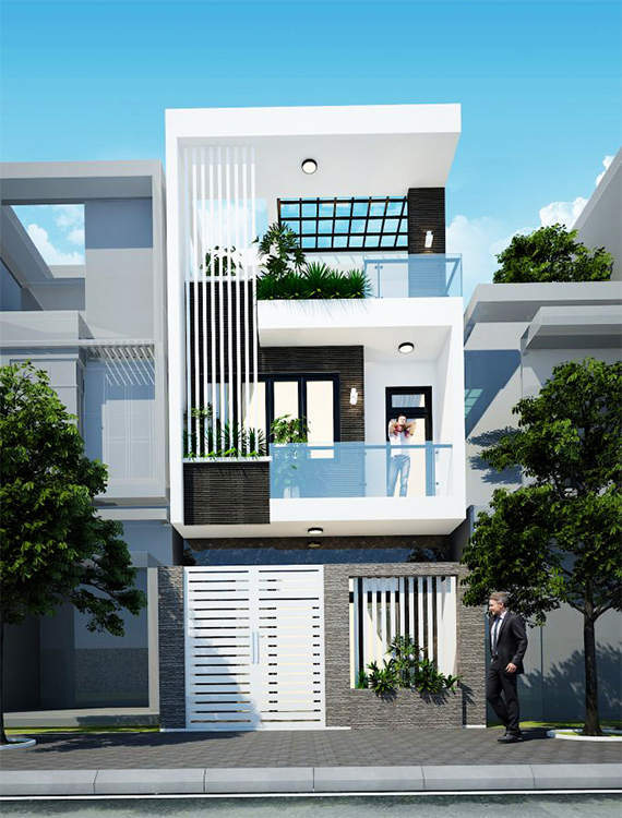 Mẫu nhà đẹp 3 tầng sang trọng