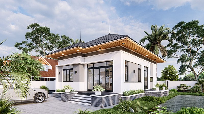 Mẫu nhà mái Nhật 1 tầng đẹp, xu hướng