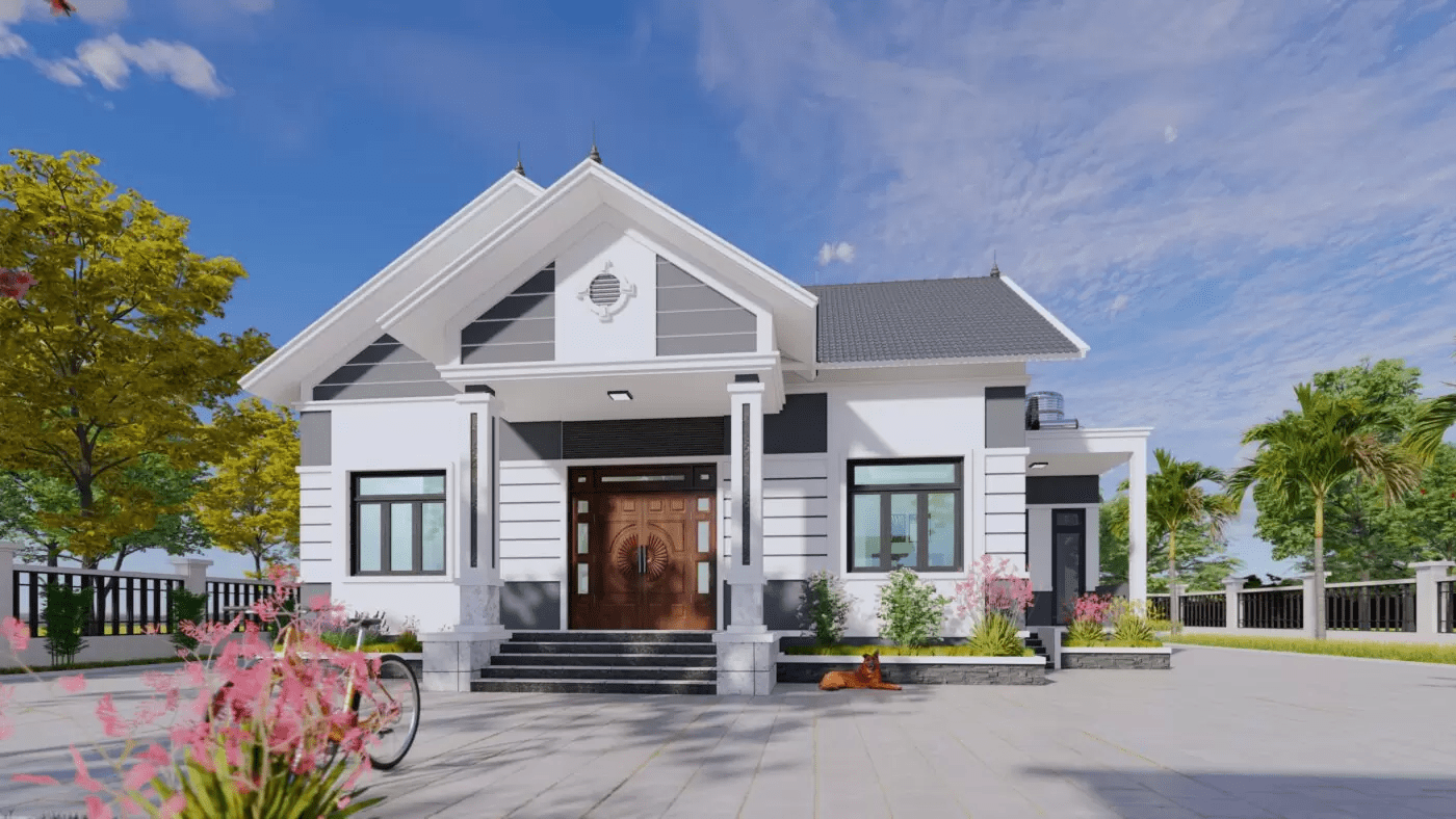  Mẫu nhà cấp 4 mái Thái đơn giản, giá rẻ
