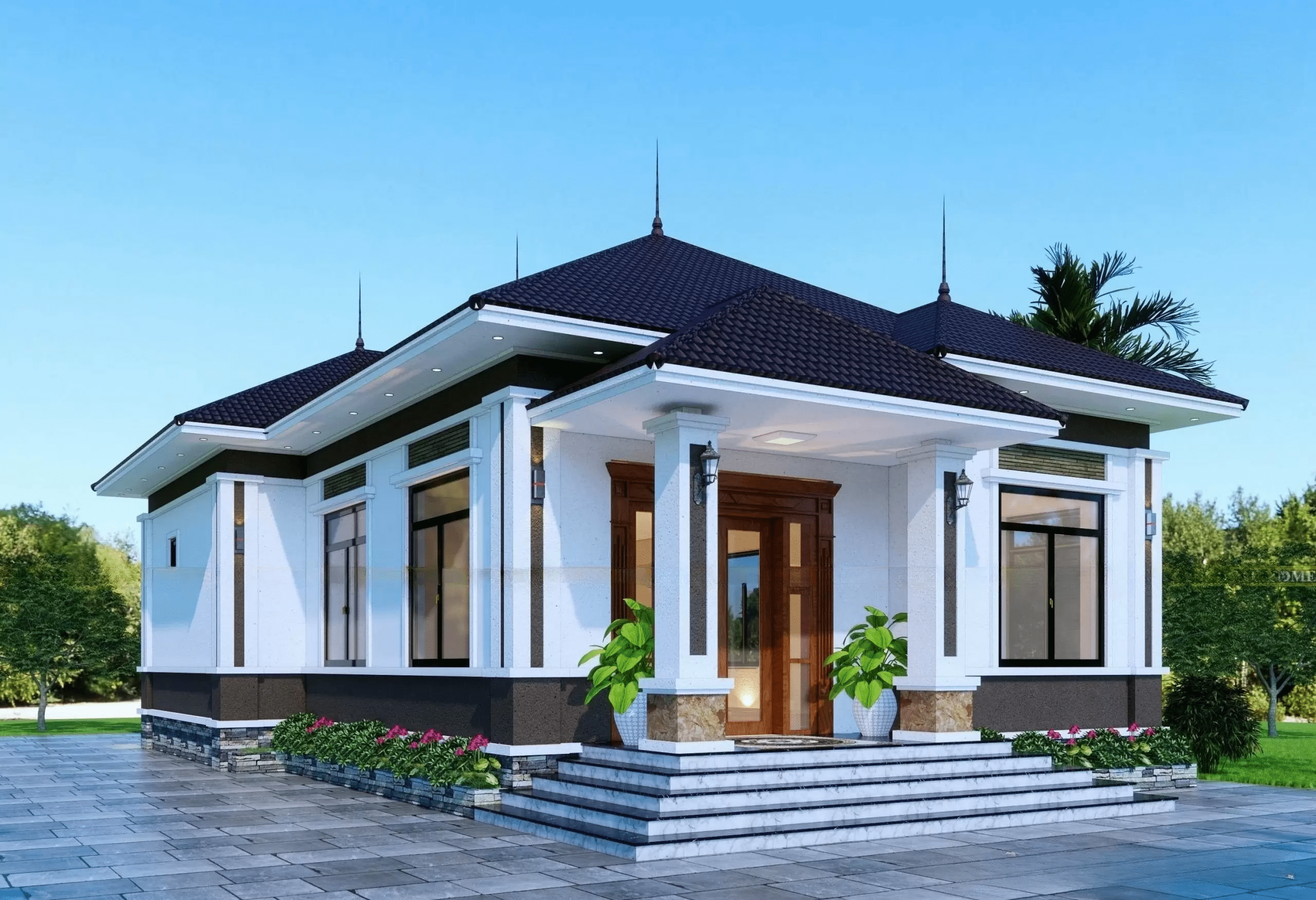 Mẫu nhà cấp 4 mái Nhật đơn giản