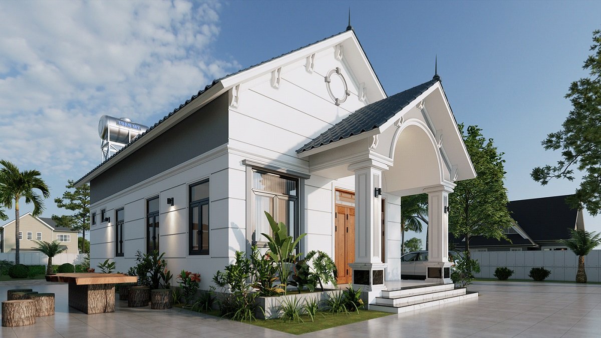 Mẫu nhà cấp 4 mái Thái ở nông thôn