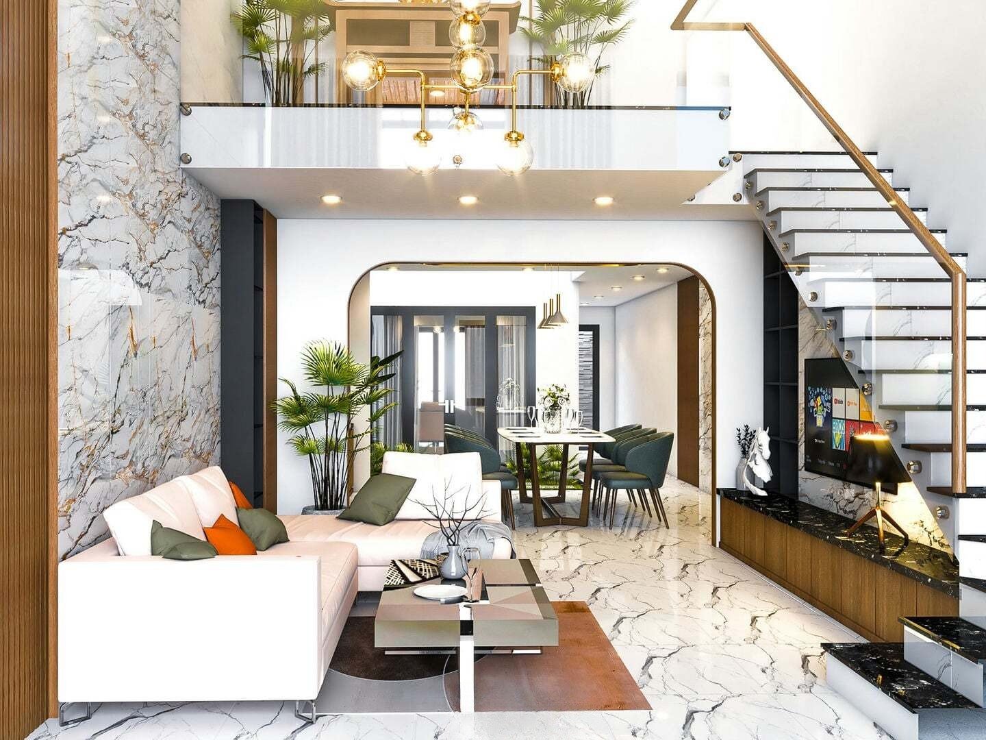 Mẫu nhà gác lửng 2 phòng ngủ phù hợp với nhiều đối tượng