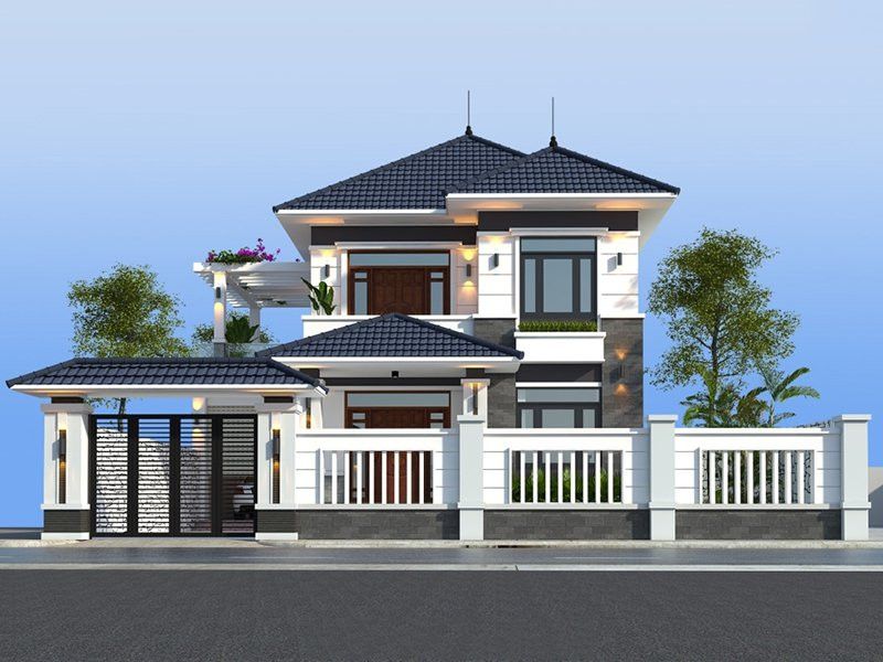 Nhà ống mái Nhật với thiết kế hiện đại, xu hướng