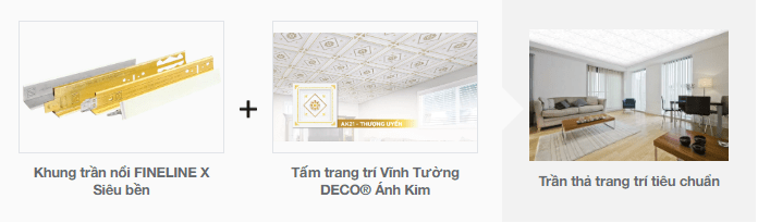 Hệ trần thạch cao nổi tiện ích